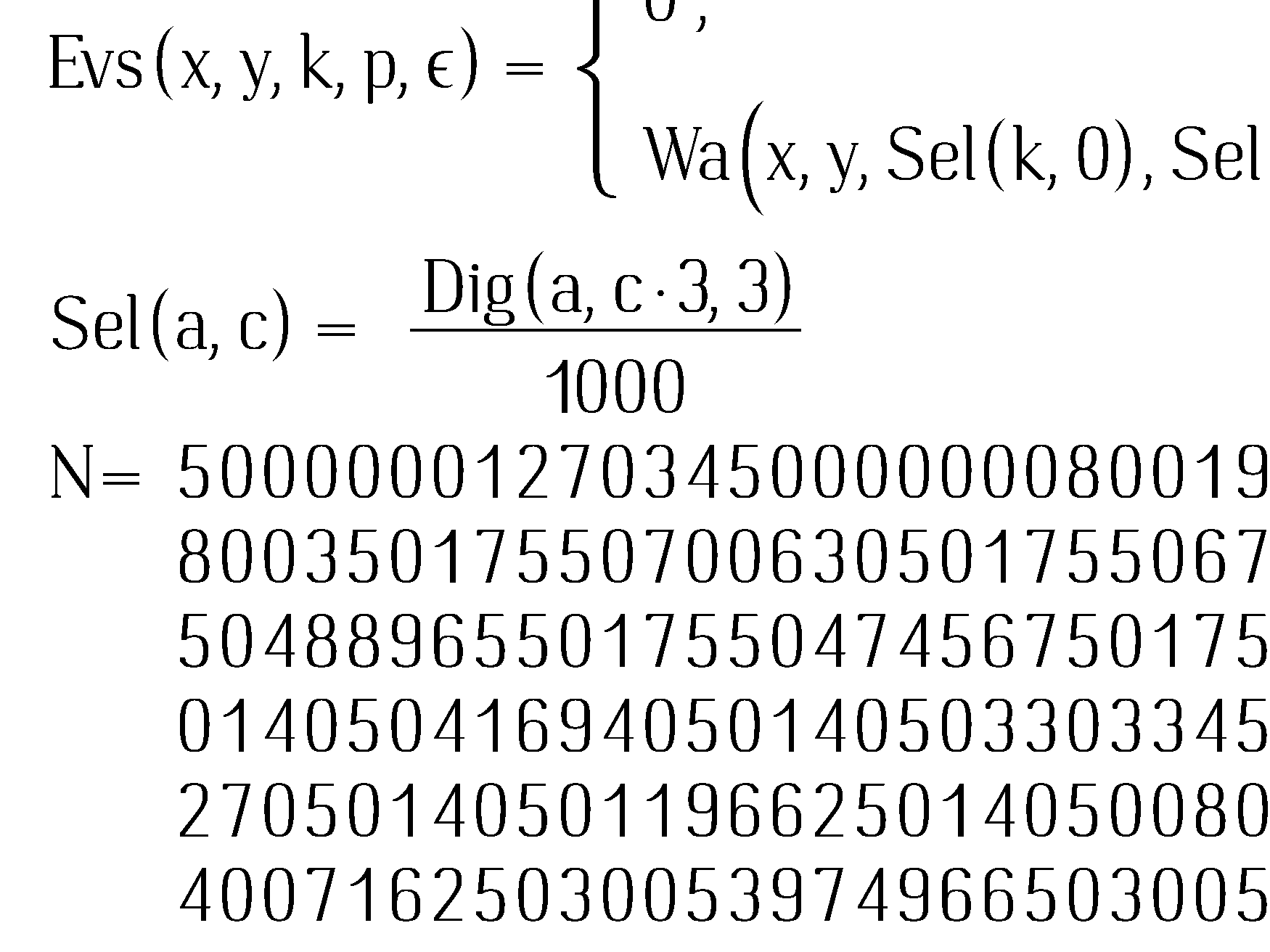 another detail of self-referential formula