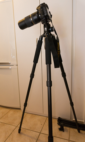 Test of Feisol CT-3442 Tournament tripod with 3 sections extended